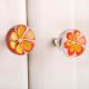 Myosotis Orange Leaf Glass Knob 